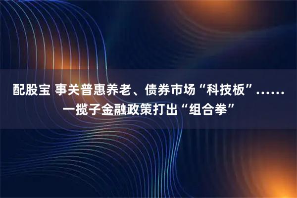 配股宝 事关普惠养老、债券市场“科技板”……一揽子金融政策打出“组合拳”
